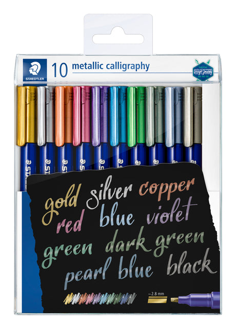 Kalligraphie Staedtler Metallic Penny von 10 Farben
