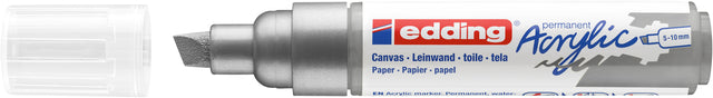 Acrylmarker E-5000 breit Silber