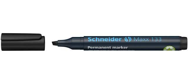 Filz -Tip Pen Schneider Maxx 133 Meißel Punt Black | 10 Stück