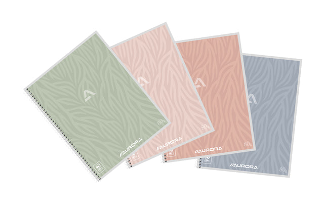 Schriften Aurora A5 120BLZ 80GR Spiral Line Assorti | 10 Stück
