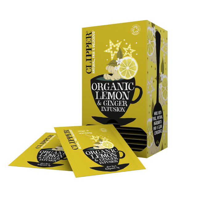 Tee Clipper Infusion Zitrone und Ingwer Bio 25 Stücke