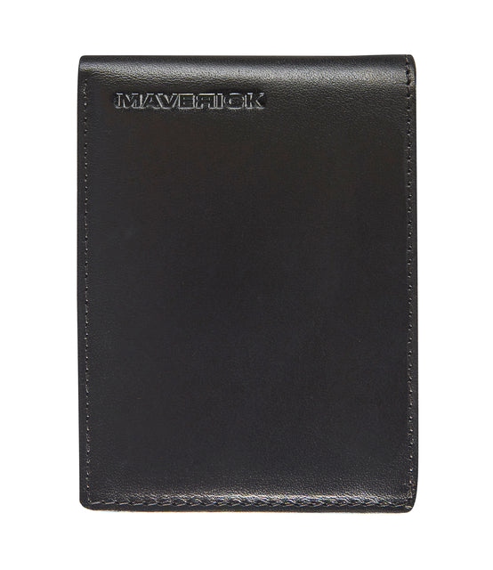Portemonee Maverick All Black mit Veränderung von RFID -Lederschwarz