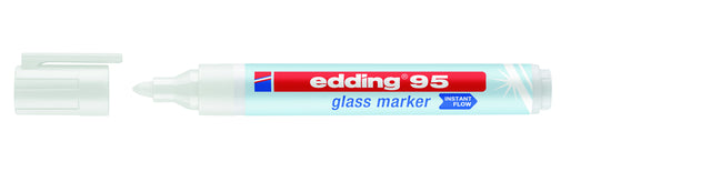 Filz -Tip Edding 95 Glasboard Weiß | 10 Stück