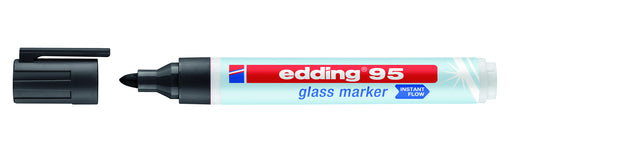 Filz -Tip -Edding 95 Glassboard Schwarz