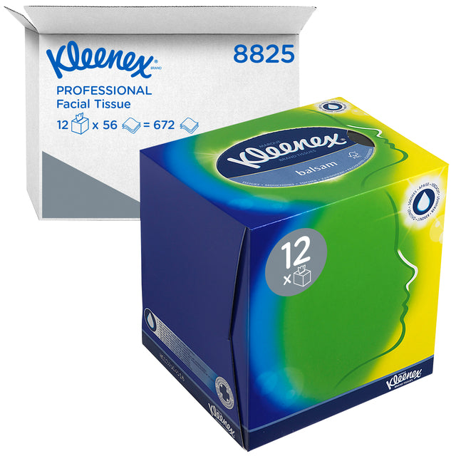 Tissues Kleenex Kubus 3-LAAGS 56PICES BLANC