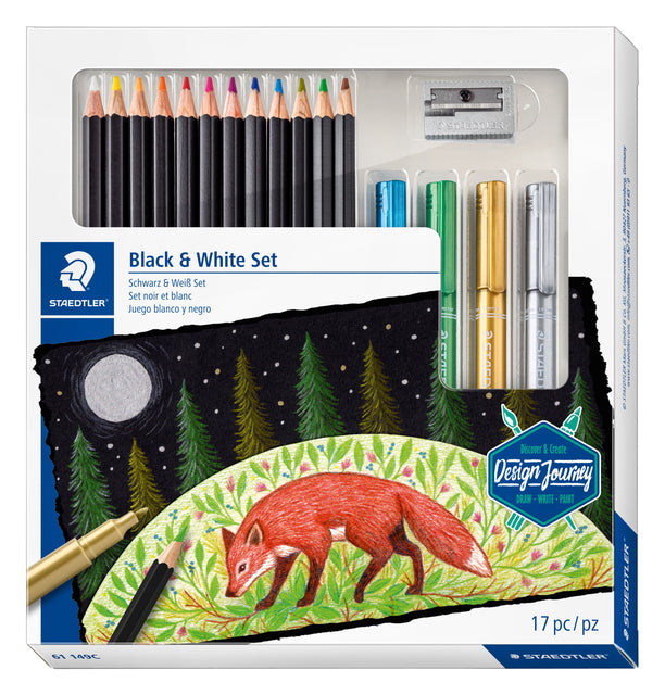 Farbiger Bleistift Staedtler Design Journey Black | 4 Stück