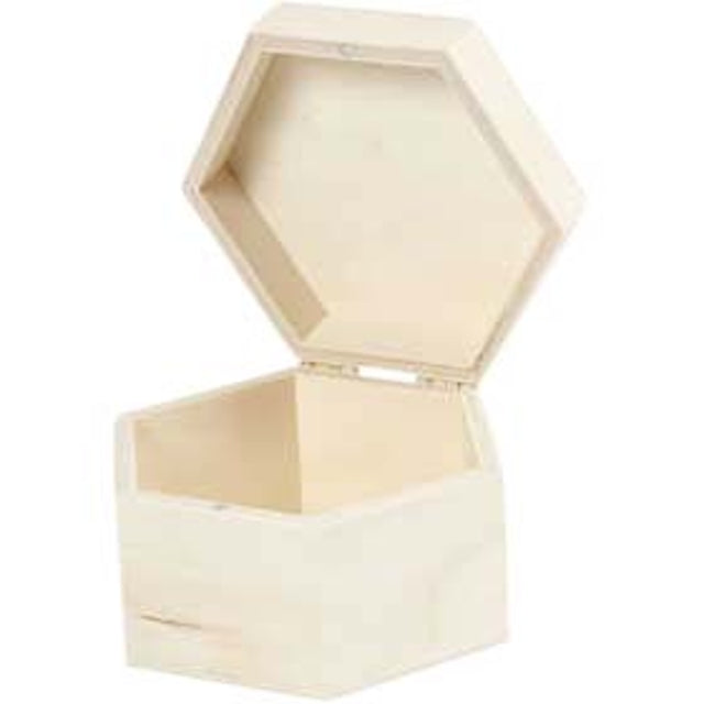 Box Creativ Company Sechseck 12x7cm Sperrholz | Karton mit 1 Stück