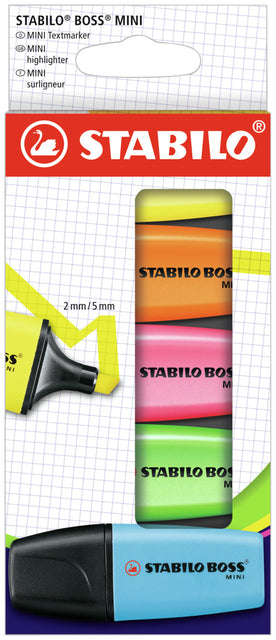 Markierungsmarker Stabilo Boss Mini Pop Blister von 5 Farben | 10 Stück
