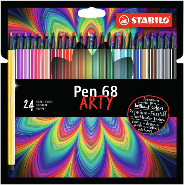 Viltstift stabilo pen 68/24 arty m 24st assorti | 6 stuks