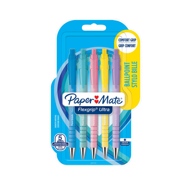 Kugelschreiberpapier Mate Flexgrip Druckknopf Pastell Schreiben Farbe Blau