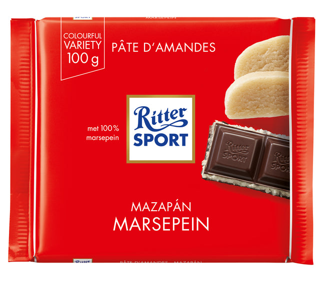Schokoladen-Ritter Sport Pure-Marzipan 100gr | 12 Stücke