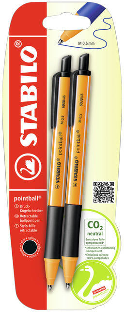 Kugelschreiber Stabilo Pointball Black | 10 Stück