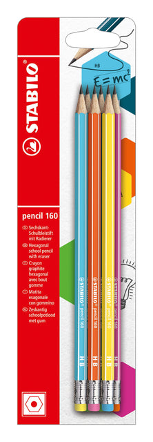 Bleistift Stabilo 160 Hb mit Gummi | 10 Stück