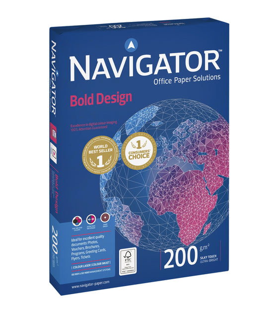 Kopieren Sie Papier Navigator BOLD Design A4 200gr White 150vel