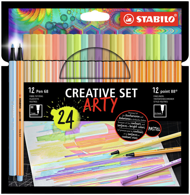 Kreativset Stabilo 8868/24 arty 24tlg. sortiert | Karton mit 24 Stück