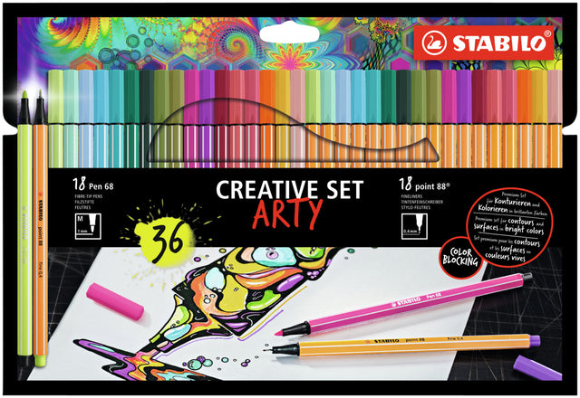 Arty Creative Stabilo Beutel 36 Farben