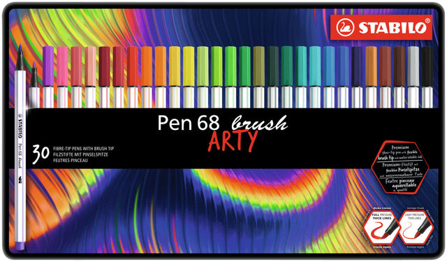 Pinselstabilo Pen 568 Arty Can von 30 Farben