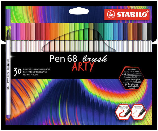 Pinselstabilo Pen 568 Arty Penny bei 30 Farben | 6 Stück