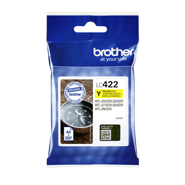 Inkcartridge Bruder LC-422y Geel