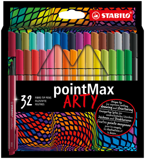 Filz -Tip Stift Stabilo Pointmax Arty Endui bei 32 Farben | 6 Stück
