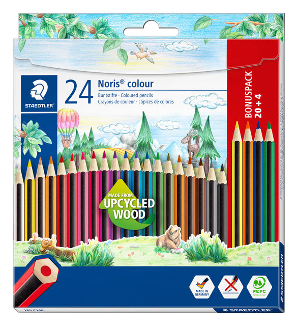 Farbige Stifte Staedtler Noris Set à 20+4 Farben | 5 Stücke