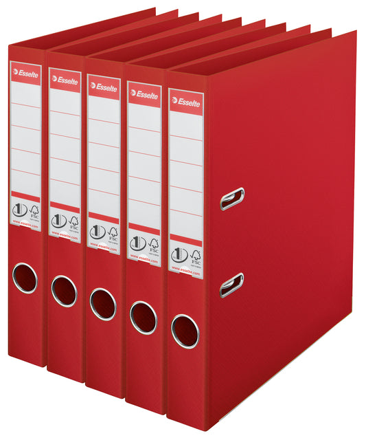 Esselte Nr. 1 Power Ordner S. 50 mm Rot | 5 Stücke