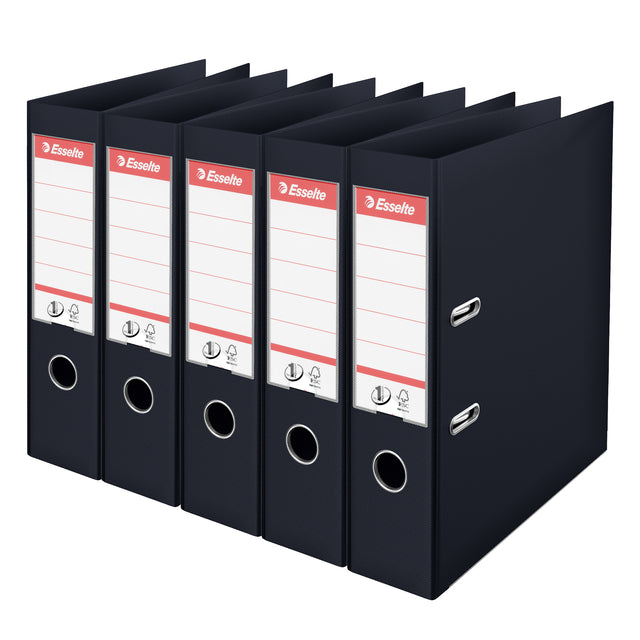 Esselte Nr. 1 Power Ordner S. 75 mm schwarz | 4 Stück
