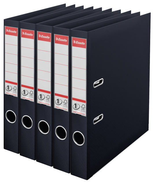 Ordner Esselte Nr. 1 Power PP 50 mm schwarz | 5 Stücke