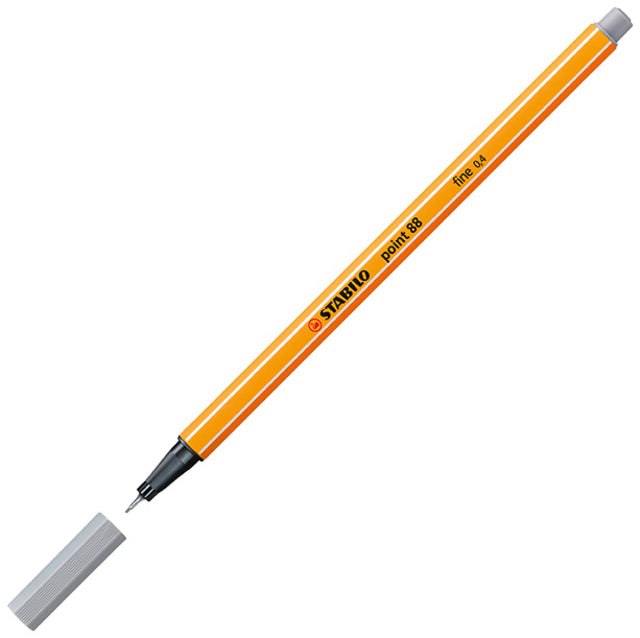 Fineliner Stabilo 88/95 mittelkaltes Grau | 10 Stück