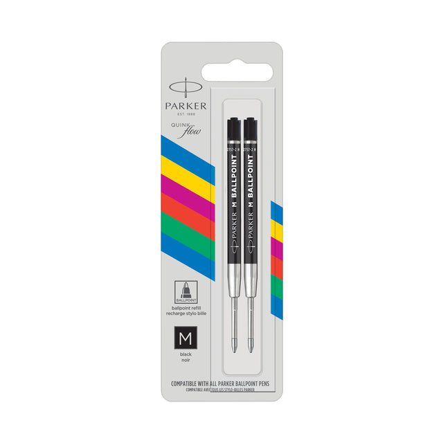 Ballpin füllen Parker Economic Black Medium | 12 Stücke