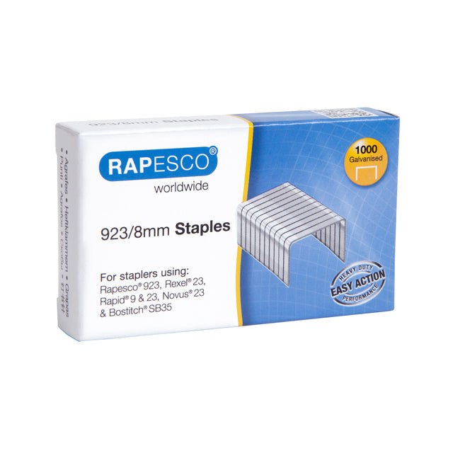 RAPESCO 923/8 mm (23 type) galvanisé (boîte 1000) | 10 morceaux