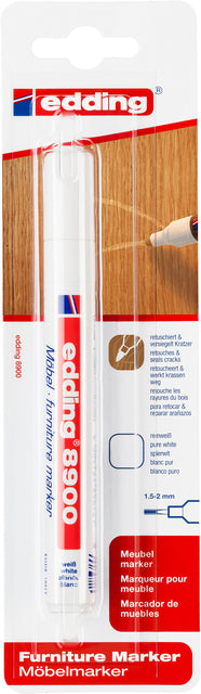 Filz -Tip Edding 8900 Möbelmarker Pure White | 5 Stücke
