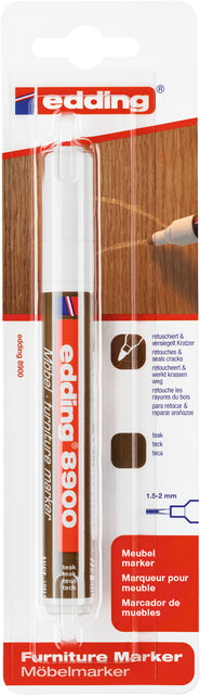 Filz -Tip Edding 8900 Möbelmarker Teak | 5 Stücke