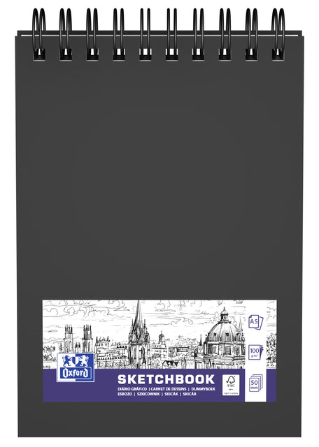 Sketchbook Oxford A5 50vel 100gr Spiral | 5 Stücke