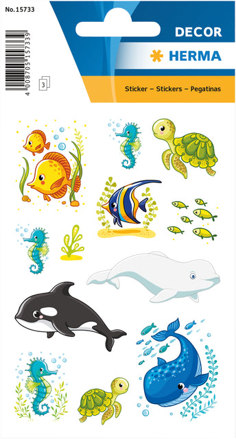 Beschriftung Herma 15733 Wale und marine Tiere
