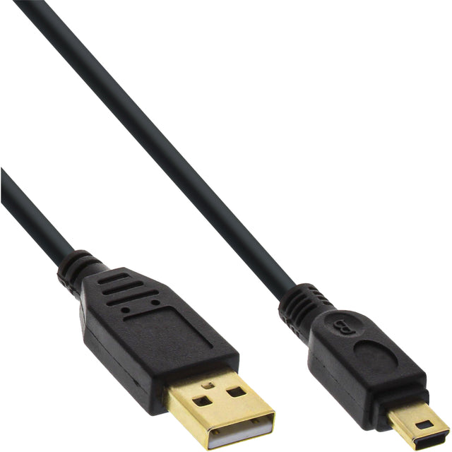 Kabel Inline USB-A USB Mini-B 2,0 m 5 Pin 2 Meter schwarz