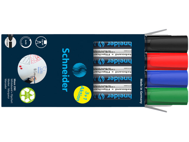 Filztip Penn Schneider Maxx 290 Whiteboard um Assorti 2-3mm 3+1 kostenlos