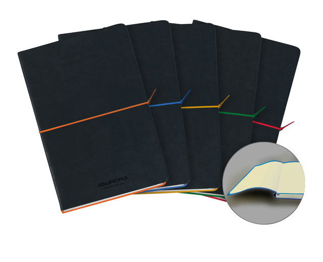 Notizbuch Aurora Tesoro A5 100 Seiten liniert 80gr sortiert | 1 Stück