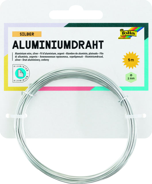 Aluminiumdraht Folia 1mmx5m Silber