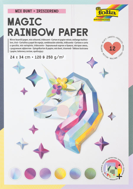 Spiegelpapier Folien 24x34cm 12vvvel assorti