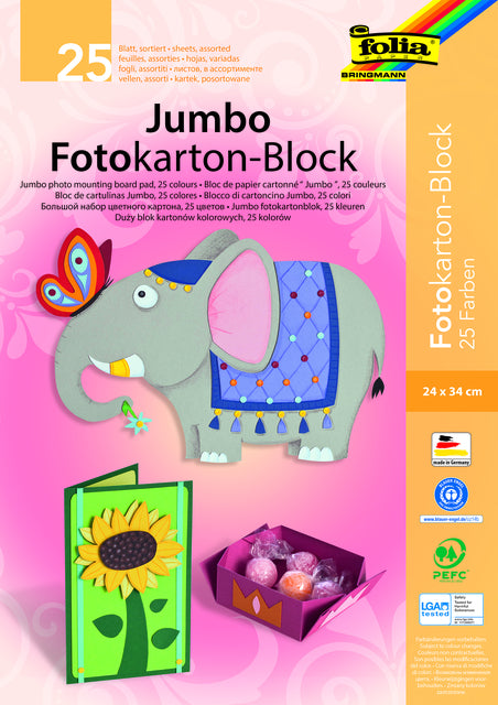 Fotokarton folia 2 -seitig 24x35 cm 300ggran bei 25vvel ass | 5 Stücke