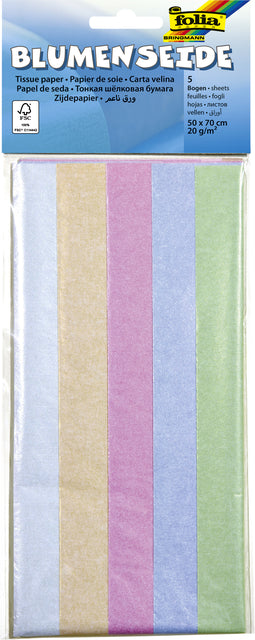 Seidenpapier Folia 50x70cm 20gr Irisant Assorti