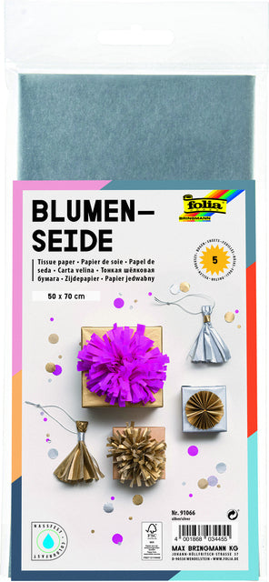 Seidenpapier Folia 50x70cm 20g NR66 Silber Set bei 5vel | 10 Stück