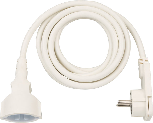 Brennenstuhl Verlängerungskabel mit flachem Stecker 3M H05VV-F3G1.5 Weiß