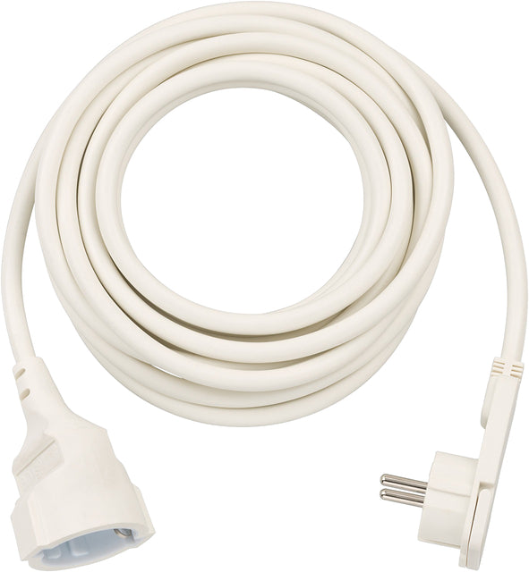 Brennenstuhl Verlängerungskabel mit flachem Stecker 5m H05VV-F3G1.5 Weiß