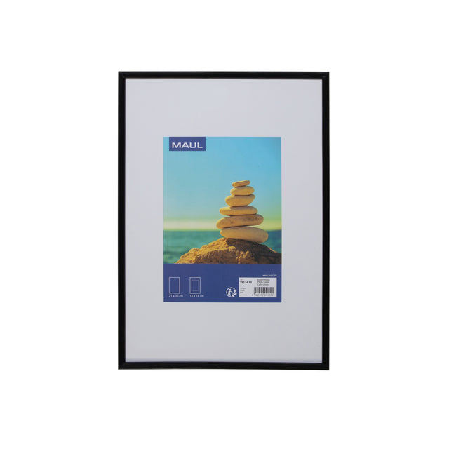 Maul - Fotorahmen Art 21x30 cm Plastik schwarz | 6 Stücke