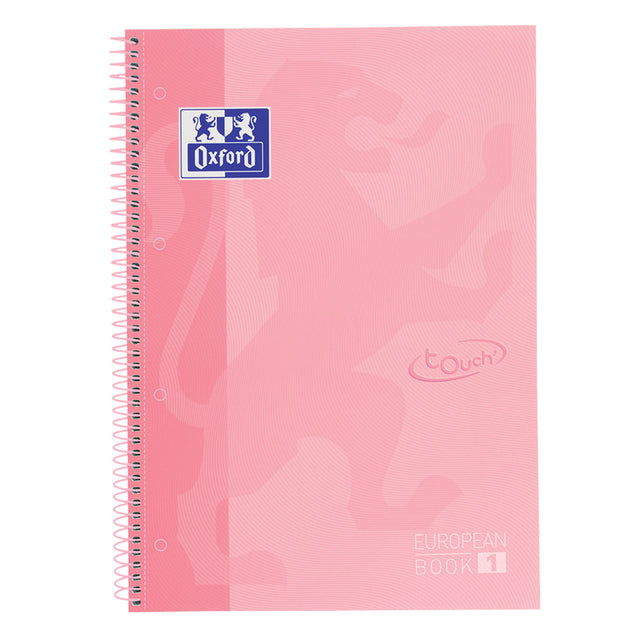 Notizbuch Oxford Touch Europeanbook A4+ 4-Loch-Linie 80vel Pastell.