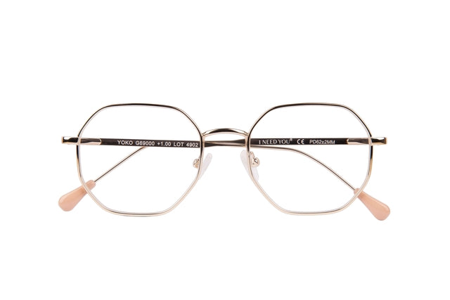 Lesen Sie eine Brille Ich brauche dich yoko +1,5 dpt Gold
