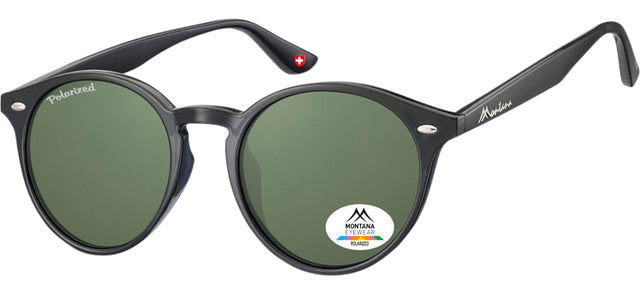 Sonnenbrille montana grün g15 polar rundes glas schwarz | 1 Stück