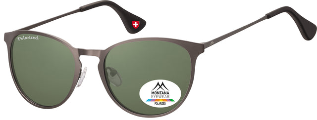 Sonnenbrille montana grün g15 polar rund glas stahl | 1 Stück